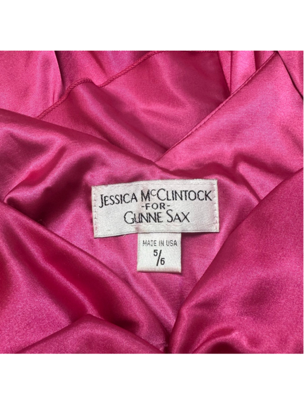 Y2K Jessica McClintock for Gunne Sax Dress Size 5/6 Pink Formal Prom Hoco - Picture 2 of 9